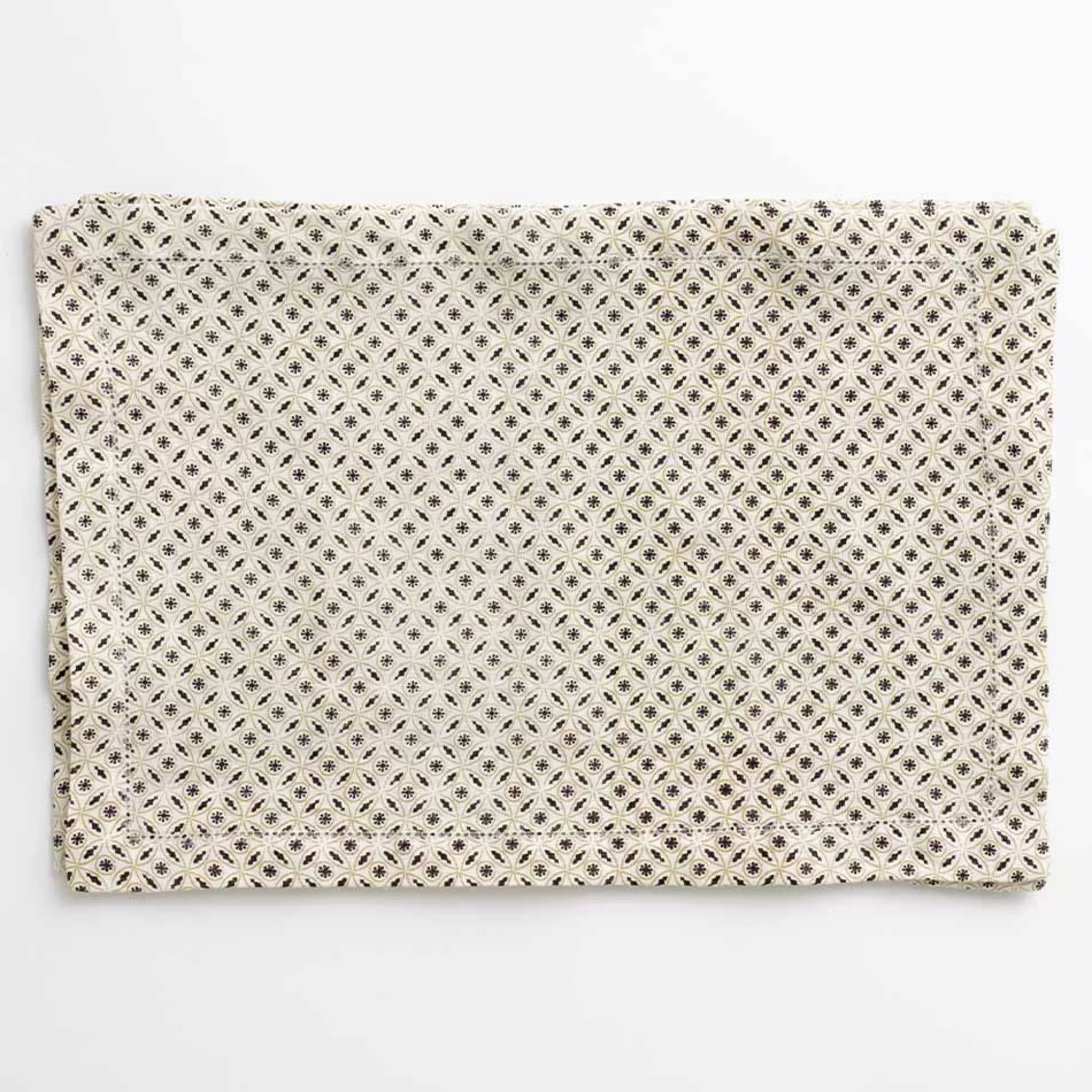 Pomegranate Inc. Hand Block Printed*India Hicks Home Coca-Cola Brown Tea Time Placemat | Set Of 4